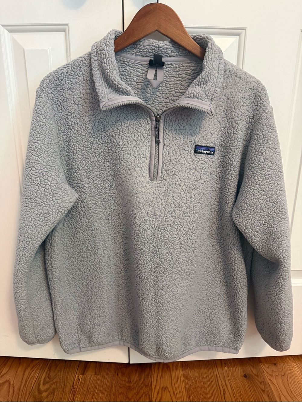 Patagonia Los Gatos Fleece 1/4 zip Pullover Salt Gray size Large
